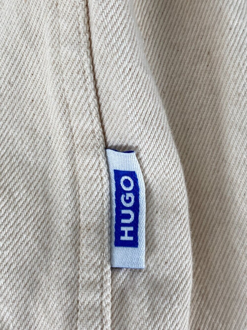 Hugo Boss Ebino Heavyweight Denim Shirt Jacket Men's XL Light Beige NWT - Picture 10 of 16